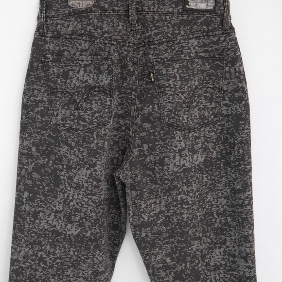 Levis Perfectly Slimming 512 pattern straight leg statement jean charcoal gray 4 - Picture 1 of 10